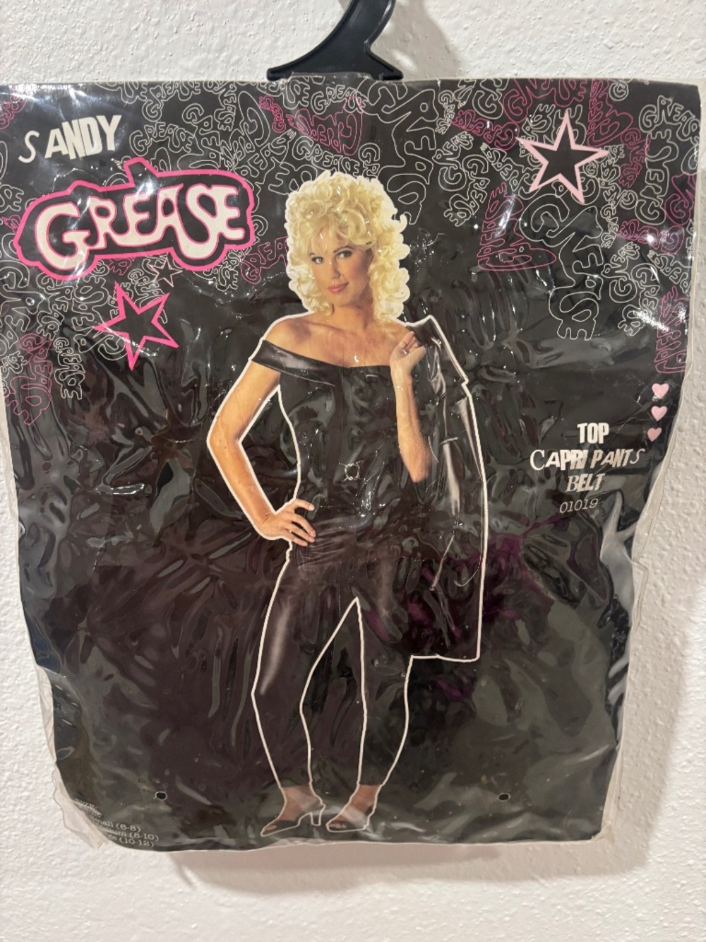 Black Grease-Inspired Off-the-Shoulder Top & Leggings Costume Set